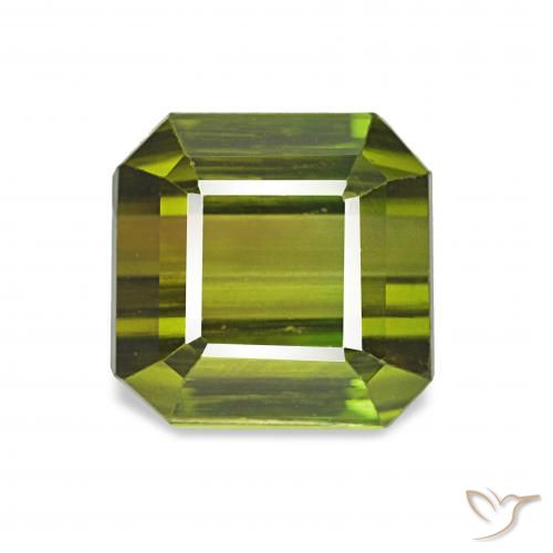 2.17ct Natural Forest Green Tourmaline, Octagon / Emerald Cut, VVS-VS, Photo A