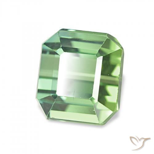 2.89 ct Green Tourmaline Stone, Natural Tourmaline in Octagon Step Cut Shape for Sale