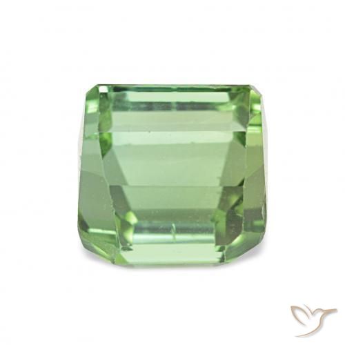 Tourmaline Gemstone in 6.7 x 7.3 mm Size for Sale, Tourmaline Stone in Pale Pear Green Color