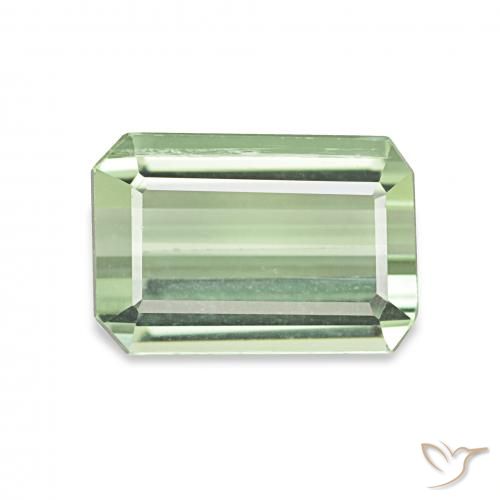 2.04ct Light Pear Green Tourmaline, Emerald Cut, VS