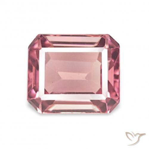 1.50ct Bubblegum Pink Tourmaline, Emerald Cut, VVS-VS