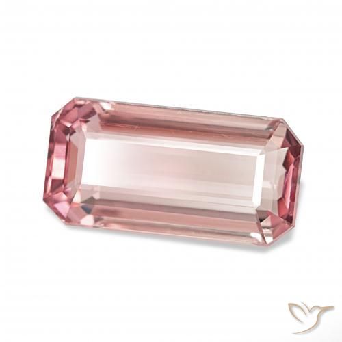 3.74 ct Pink Tourmaline Stone, Natural Tourmaline in Octagon Step Cut Shape for Sale