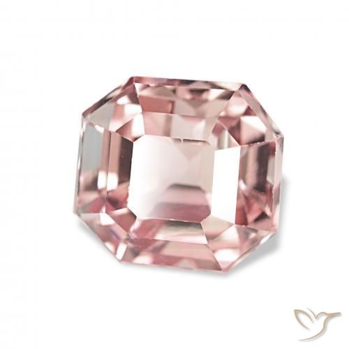 3.16 ct Pink Tourmaline Stone, Natural Tourmaline in Octagon Step Cut Shape for Sale