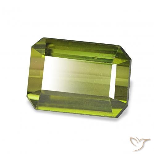 2.64 ct Green Tourmaline Stone, Natural Tourmaline in Octagon Step Cut Shape for Sale