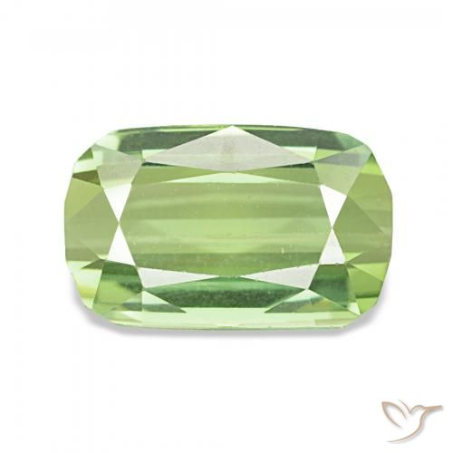 2.96ct Yellowish Green Tourmaline, Cushion, VVS