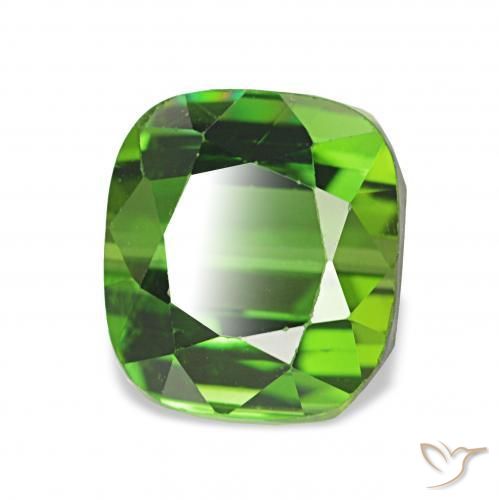 2.31 ct Green Tourmaline Stone, Natural Tourmaline in Cushion-Cut Shape for Sale