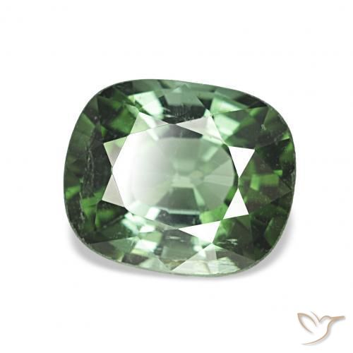 2.02 ct Green Tourmaline Stone, Natural Tourmaline in Cushion-Cut Shape for Sale