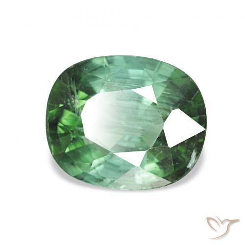 1.53 ct Green Tourmaline Stone, Natural Tourmaline in Cushion-Cut Shape for Sale