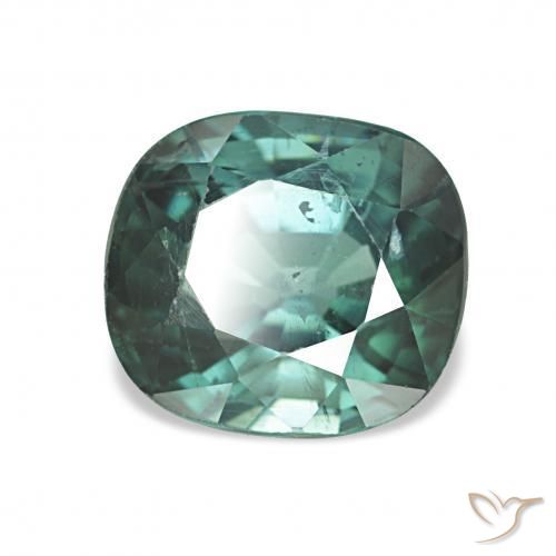 1.87 ct Turquoise Tourmaline Stone, Natural Tourmaline in Cushion-Cut Shape for Sale