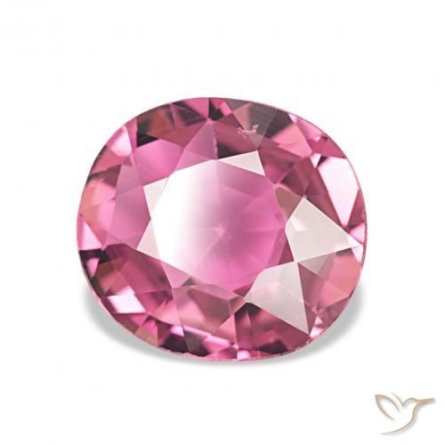 1.91 ct Pink Tourmaline Stone, Natural Tourmaline in Oval Facet Shape for Sale
