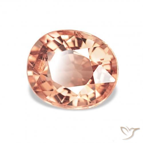 1.82 ct Orange Tourmaline Stone, Natural Tourmaline in Oval Facet Shape for Sale