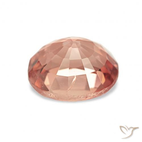 Tourmaline Gemstone in 8 x 6.8 mm Size for Sale, Tourmaline Stone in Medium Orange Color