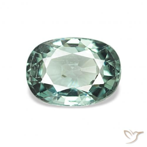 1.38ct Grayish Green Tourmaline, Cushion, VS