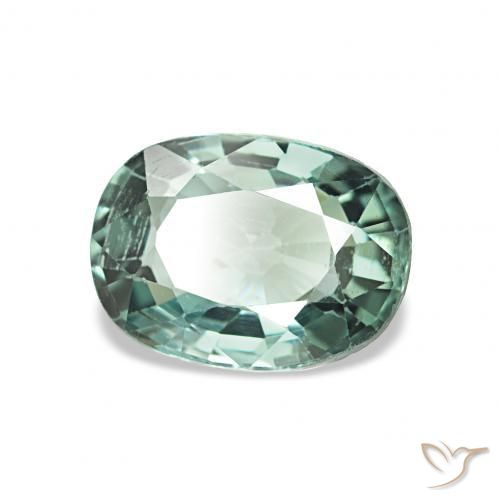 1.38 ct Green Tourmaline Stone, Natural Tourmaline in Cushion-Cut Shape for Sale