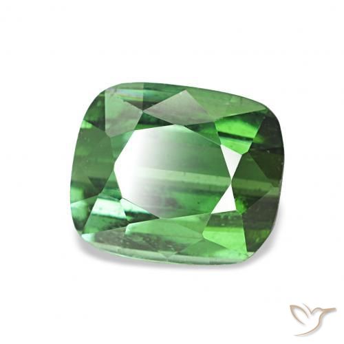 2.00 ct Green Tourmaline Stone, Natural Tourmaline in Cushion-Cut Shape for Sale