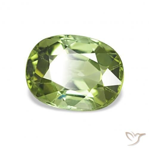1.65 ct Green Tourmaline Stone, Natural Tourmaline in Cushion-Cut Shape for Sale