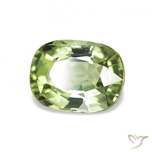 1.31 ct Green Tourmaline Stone, Natural Tourmaline in Cushion-Cut Shape for Sale