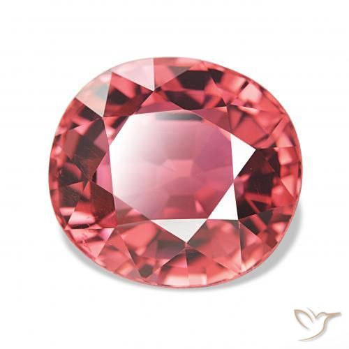 7.63 ct Pink Tourmaline Stone, Natural Tourmaline in Oval Facet Shape for Sale