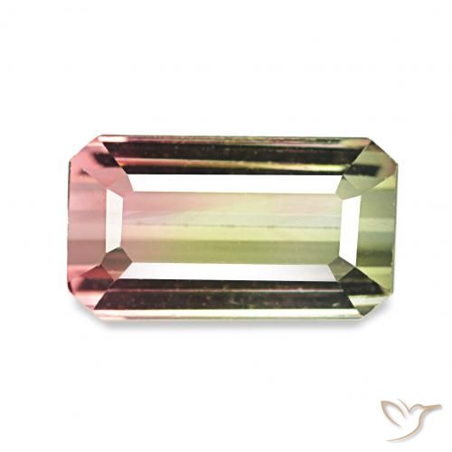 1.74ct Watermelon Tourmaline, Emerald Cut, VS