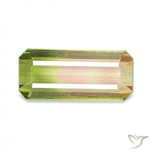 1.53ct Watermelon Tourmaline, Emerald Cut, VS