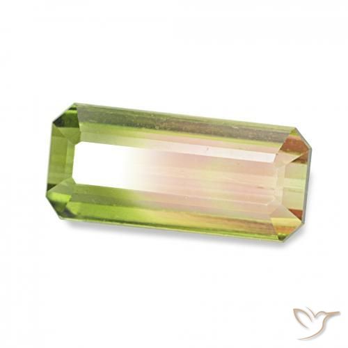 1.53 ct Multicolor Tourmaline Stone, Natural Tourmaline in Octagon Step Cut Shape for Sale
