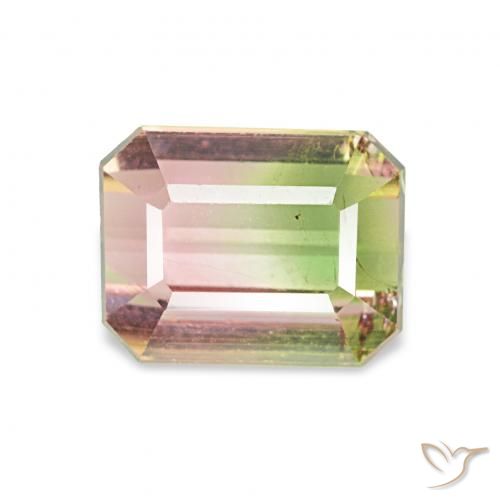 1.65ct Watermelon Tourmaline, Emerald Cut, VS
