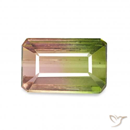 1.45ct Watermelon Tourmaline, Emerald Cut, VS