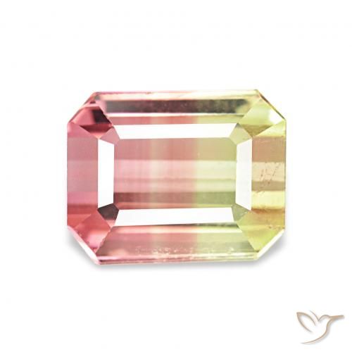 1.72ct Watermelon Tourmaline, Emerald Cut, VS