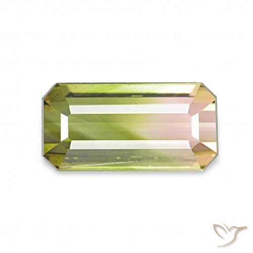 1.06ct Watermelon Tourmaline, Emerald Cut, VS