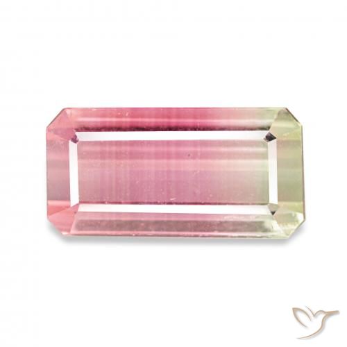 2.27ct Bi-color Tourmaline, Emerald Cut, VVS-VS