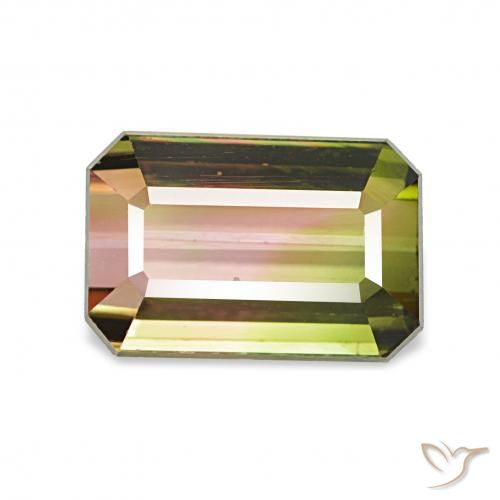 1.72ct Watermelon Tourmaline, Emerald Cut, VVS-VS