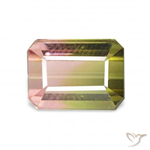 1.63ct Watermelon Tourmaline, Emerald Cut, VVS-VS