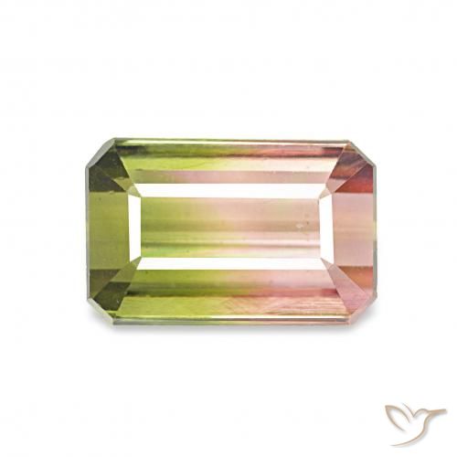 1.32ct Watermelon Tourmaline, Emerald Cut, VVS-VS