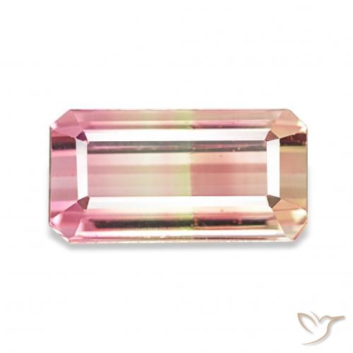 2.30ct Watermelon Tourmaline, Emerald Cut, VVS