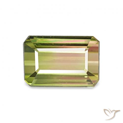 1.32ct Watermelon Tourmaline, Emerald Cut, VVS