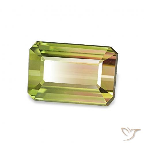 1.32 ct Multicolor Tourmaline Stone, Natural Tourmaline in Octagon Step Cut Shape for Sale