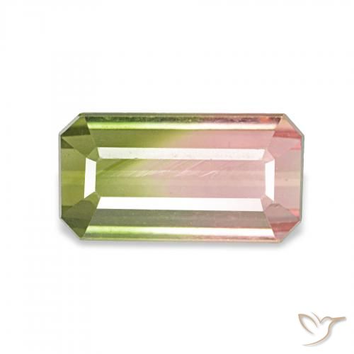 1.48ct Watermelon Tourmaline, Emerald Cut, VVS