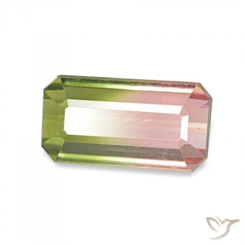 1.48 ct Multicolor Tourmaline Stone, Natural Tourmaline in Octagon Step Cut Shape for Sale