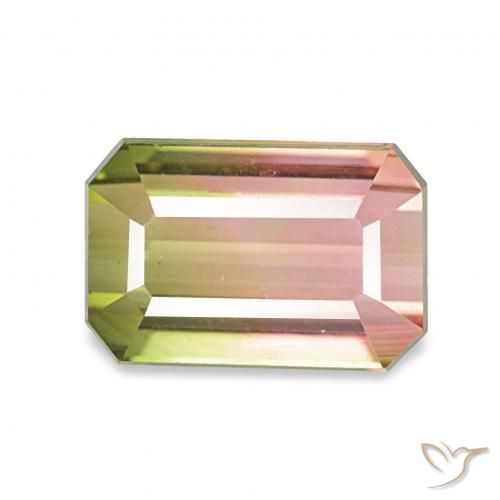 1.73ct Watermelon Tourmaline, Emerald Cut, VVS