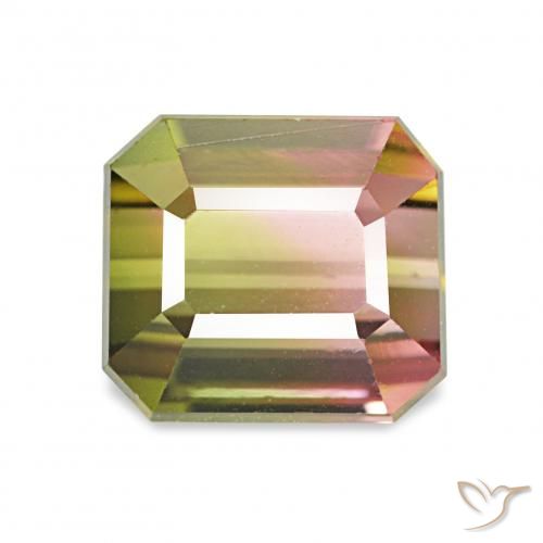 2.20ct Watermelon Tourmaline, Emerald Cut, VVS
