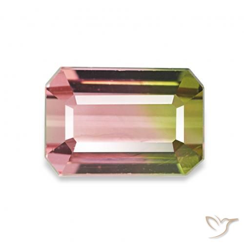 1.76ct Watermelon Tourmaline, Emerald Cut, VVS