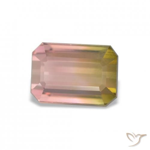 2.04 ct Multicolor Tourmaline Stone, Natural Tourmaline in Octagon Step Cut Shape for Sale