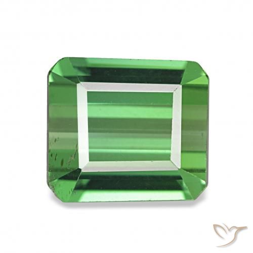 1.61ct Medium Green Tourmaline, Emerald Cut, VVS-VS