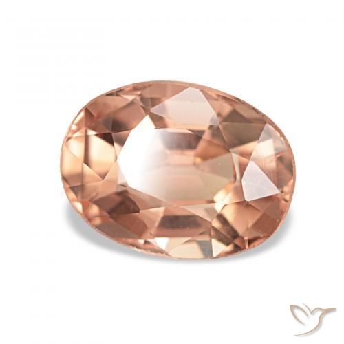 1.24 ct Orange Tourmaline Stone, Natural Tourmaline in Oval Facet Shape for Sale