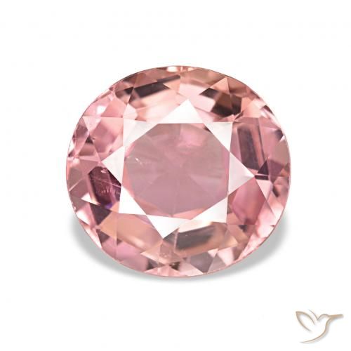 1.36 ct Pink Tourmaline Gemstone, Tourmaline Gem in Oval Facet Shape for Sale.