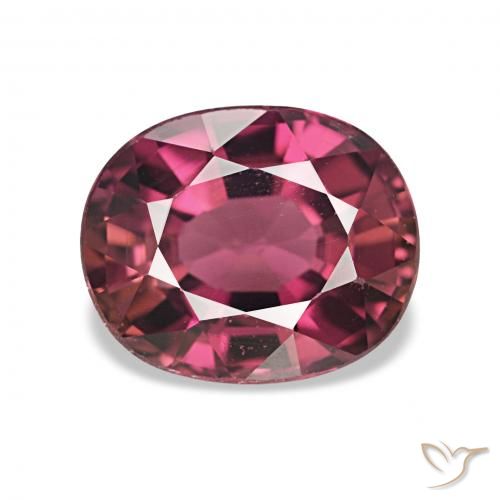 1.44 ct Red Tourmaline Gemstone, Tourmaline Gem in Oval Facet Shape for Sale.