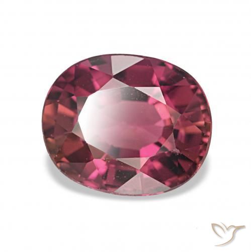 1.44 ct Red Tourmaline Stone, Natural Tourmaline in Oval Facet Shape for Sale