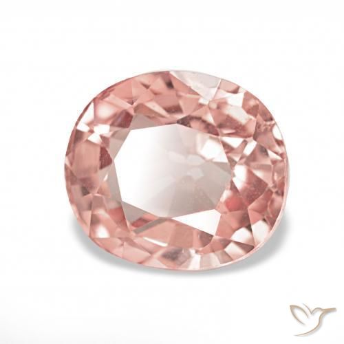 1.37 ct Pink Tourmaline Stone, Natural Tourmaline in Oval Facet Shape for Sale