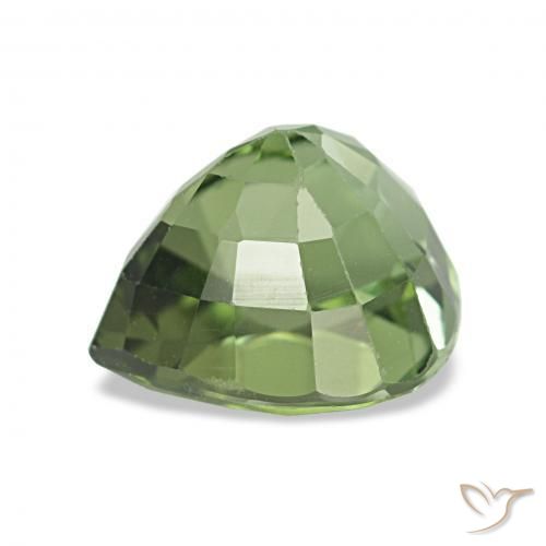 Tourmaline Gemstone in 7.6 x 7.1 mm Size for Sale, Tourmaline Stone in Warm Green Color