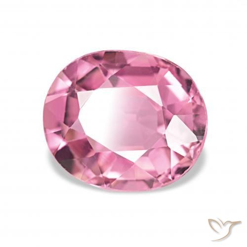 1.54 ct Pink Tourmaline Stone, Natural Tourmaline in Oval Facet Shape for Sale
